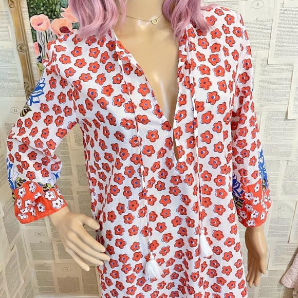 J Crew Floral Kaftan - Picture 2 of 14